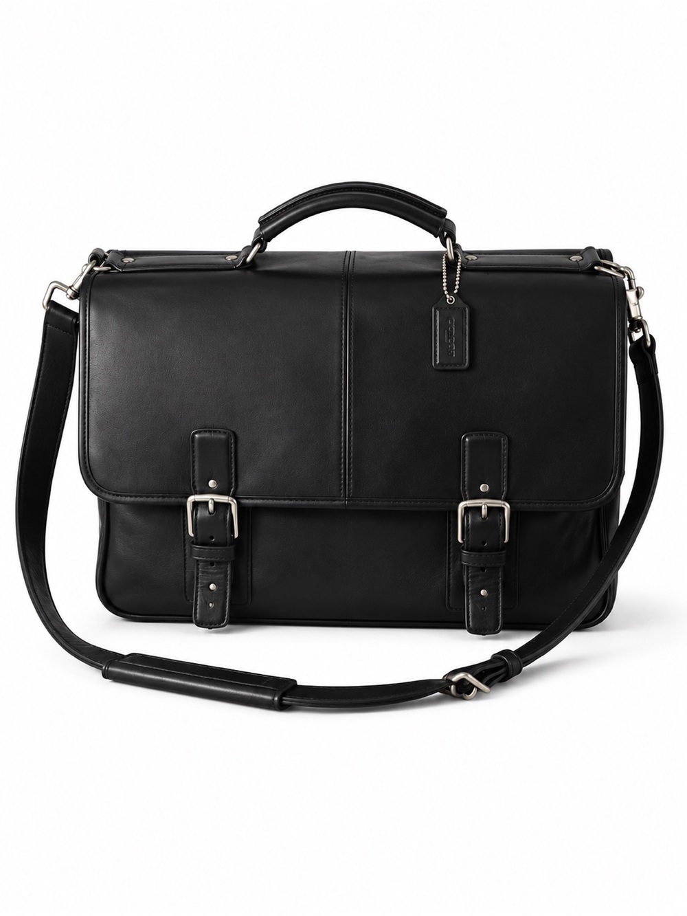 Coach Metropolitan Black Leather Briefcase Messenger Laptop Bag F6455 - Picture 14 of 14